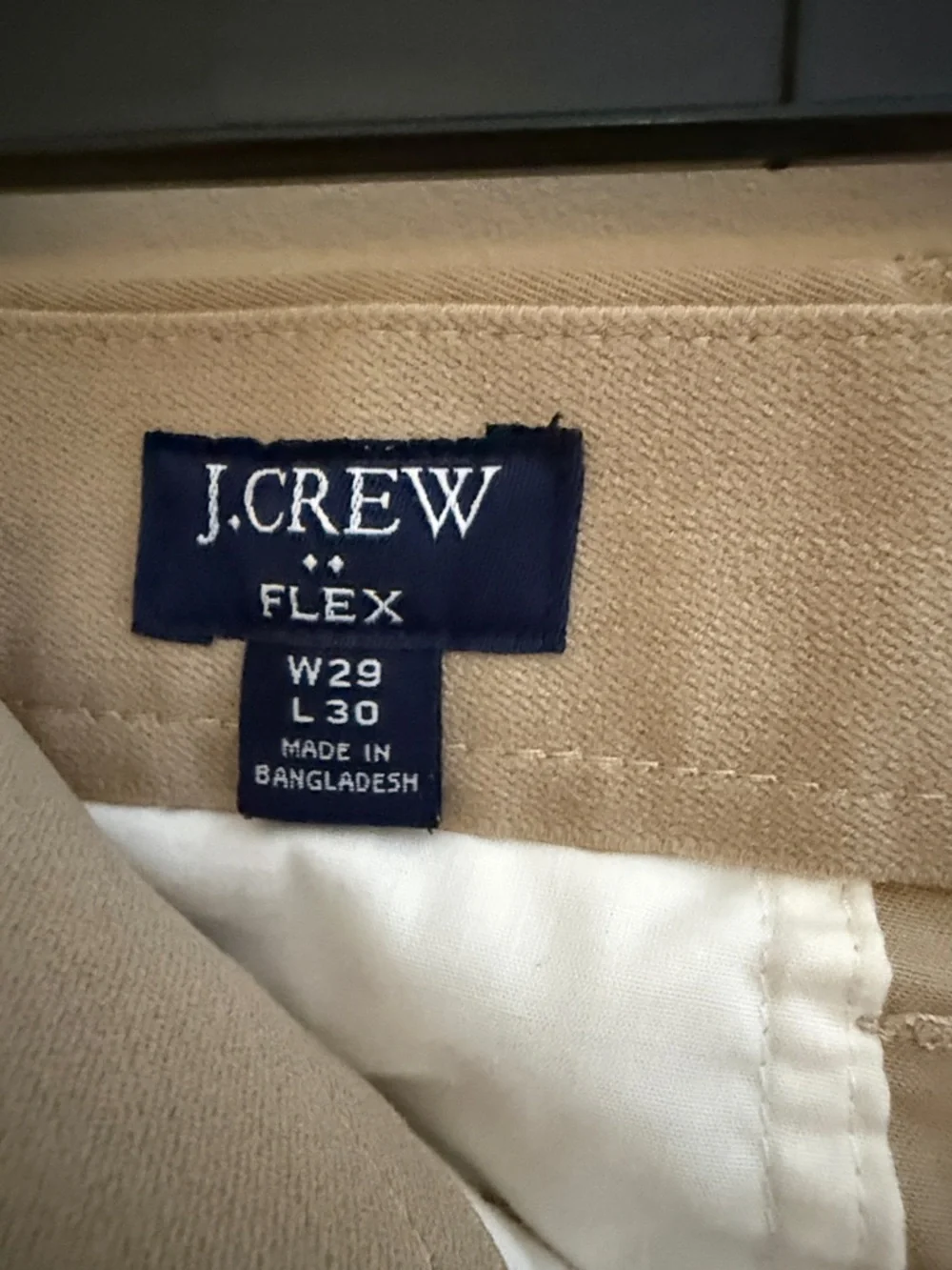 J.Crew Men's Flex Chino Pants - Khaki - 29x30‎